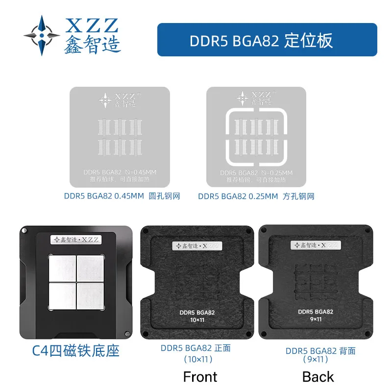 Ddr5 Kit - Pasta/sfere per saldatura XZZ, stencil per