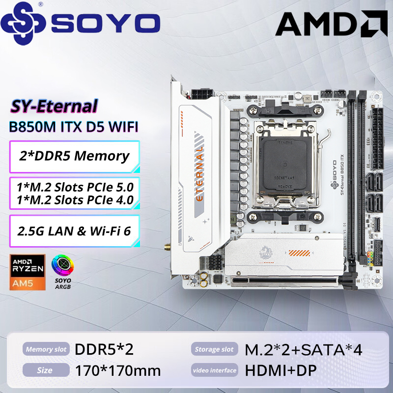 Ddr5 Kit - Scheda madre SOYO B850M ARGB WIFI6